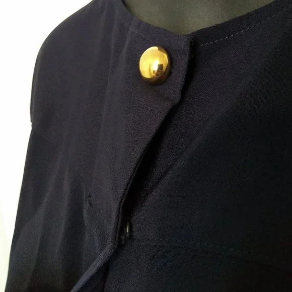🔥Host Pick🔥 Vintage Parisian style navy blouse - Picture 7 of 9